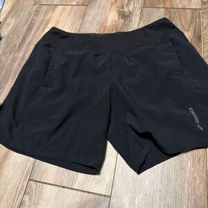 Brooks Jet Black Athletic Shorts